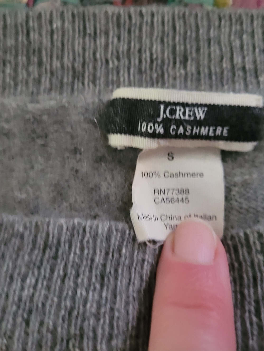 J Crew 100% Cashmere Gray Sweatshirt Style Oversized Sweater S - Picture 2 of 3